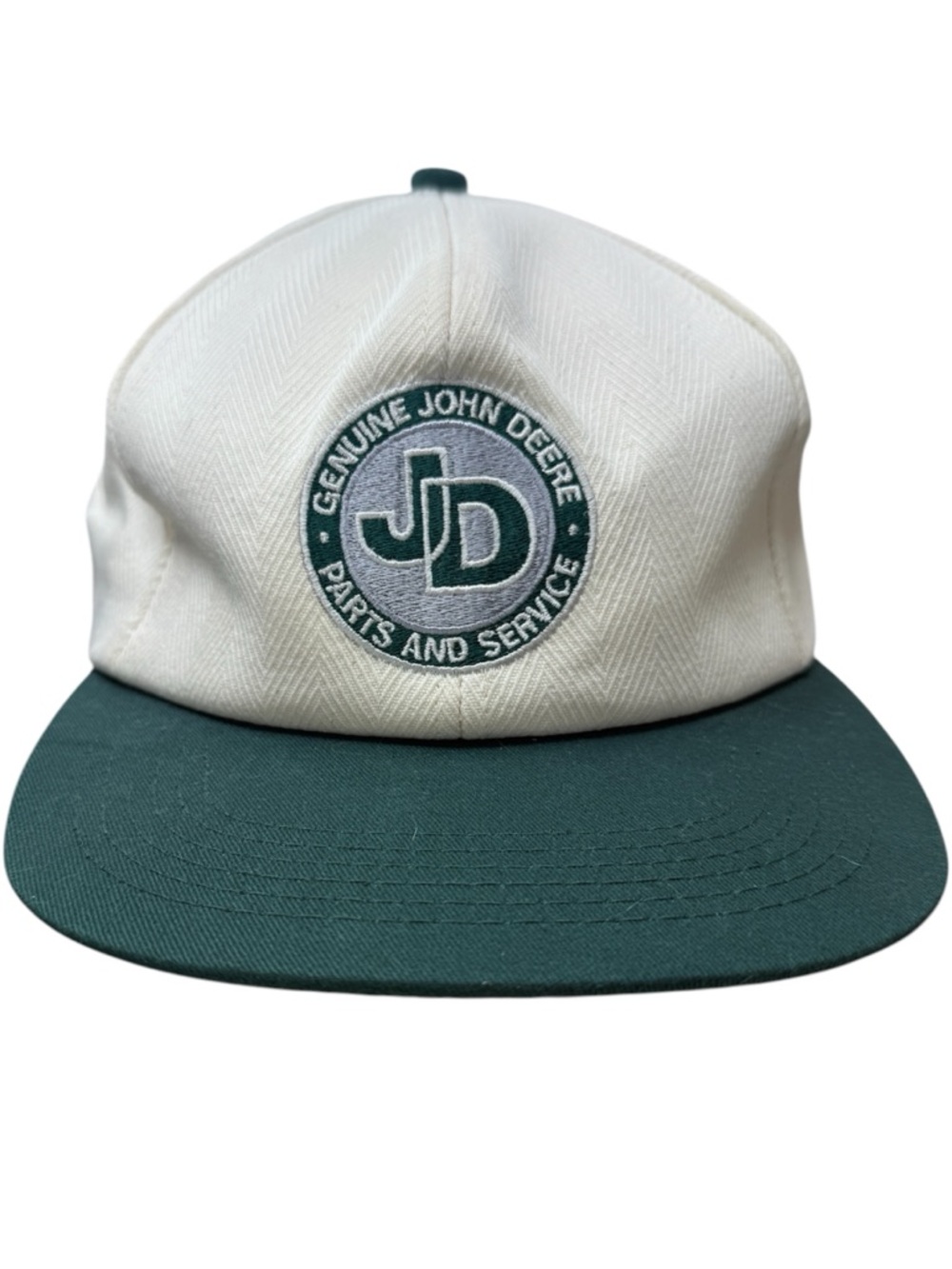 Vintage John Deere Snap Back Trucker Hat 90s 98 Made In USA Country Farm